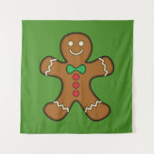 Happy Gingerbread Man Wandteppich (Vorderseite)