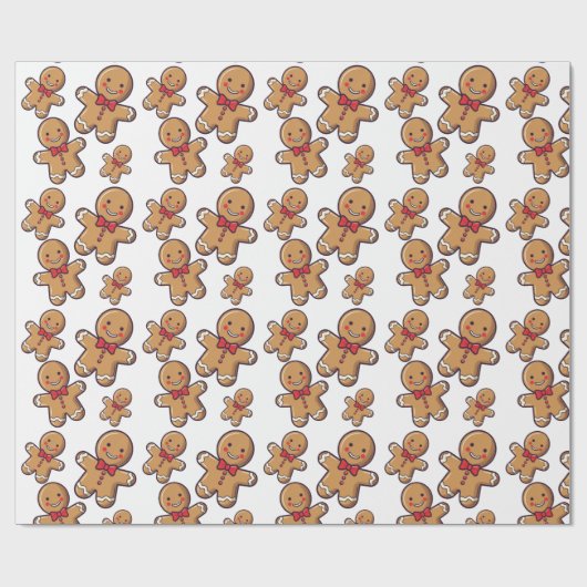 Happy Gingerbread Men Geschenkpapier (Flach)