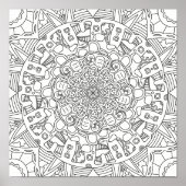 Happy Gingerbreads: Detaillierte Farbseite Poster (Vorne)