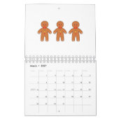 Happy Gingerbrot Männer Kalender (Mär 2027)