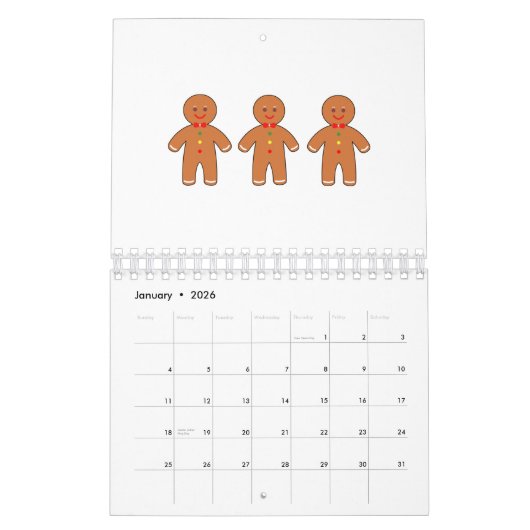 Happy Gingerbrot Männer Kalender (Jan 2026)