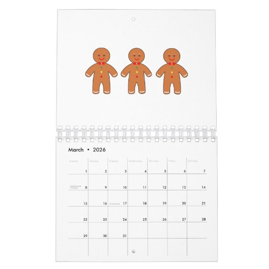 Happy Gingerbrot Männer Kalender (Mär 2026)