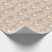 Happy Gingerbrot und Star Cookie Geschenkpapier (Ecke)