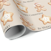 Happy Gingerbrot und Star Cookie Geschenkpapier (Rolleneckpunkt)