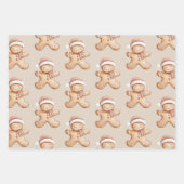 Happy Gingerbrot und Star Cookie Geschenkpapier Set (Vorderseite)