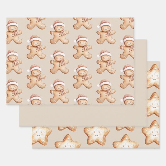 Happy Gingerbrot und Star Cookie Geschenkpapier Set (Set)