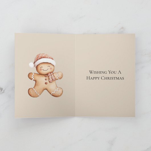 Happy Gingerbrot und Star Cookie Karte (Innenseite)