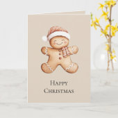 Happy Gingerbrot und Star Cookie Karte (Gelbe Blume)