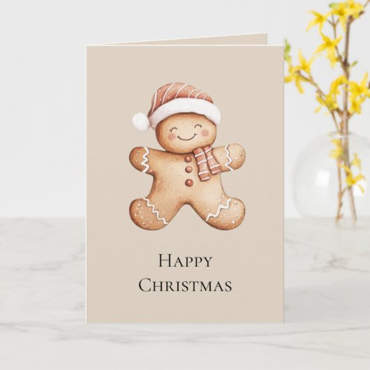 Happy Gingerbrot und Star Cookie Karte (Gelbe Blume)