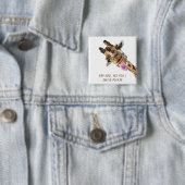 Happy Giraffe Button - Benutzerdefinierter Text (Beispiel)
