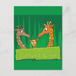 Happy Giraffe Familienvatertag Postkarte