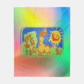 Happy Giraffe Fleecedecke (Vorderseite)