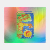 Happy Giraffe Fleecedecke (Vorderseite (Horizontal))