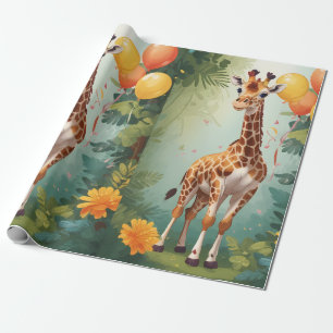 Happy Giraffe & Geschenke im Dschungel   Schleifpa Geschenkpapier