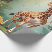 Happy Giraffe & Geschenke im Dschungel | Schleifpa Geschenkpapier (Ecke)