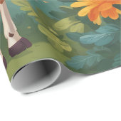 Happy Giraffe & Geschenke im Dschungel | Schleifpa Geschenkpapier (Rolleneckpunkt)