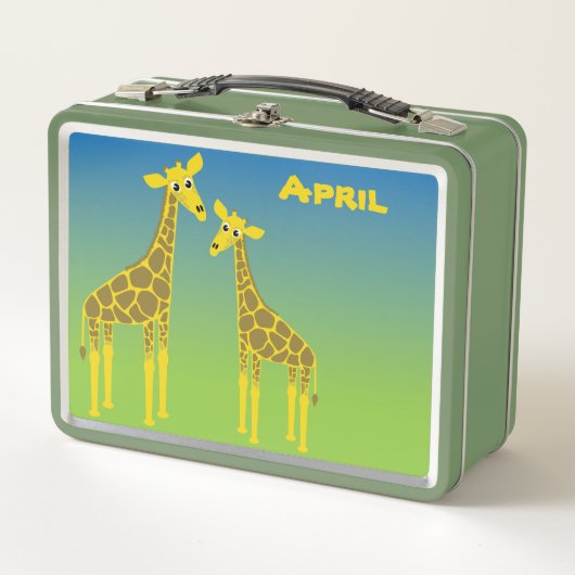 Happy Giraffe Herd Lunch Box (Vorderseite)