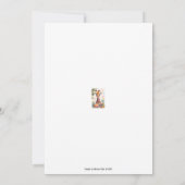 Happy Giraffe mit Geschenken & Kuchen | Einladung (Rückseite)