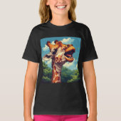 Happy Giraffe Pixel Art T - Shirt (Vorderseite)