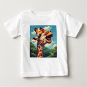 Happy Giraffe Pixel Art T - Shirt (Vorderseite)