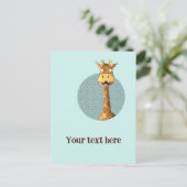 happy giraffe postkarte (Stehend Vorderseite)