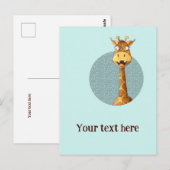 happy giraffe postkarte (Vorne/Hinten)