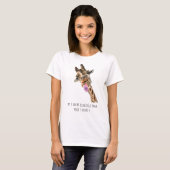 Happy Giraffe Tongue Out Funny T - Shirt - Dein Te (Vorne ganz)
