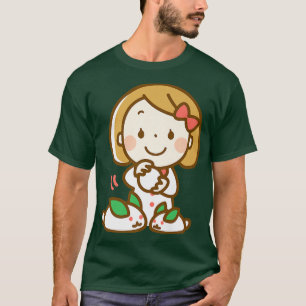 Happy Girl and Snow Rabbits T-Shirt