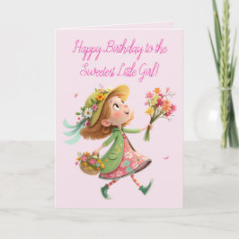 HAPPY GIRL BIRTHDAY CARD DANKESKARTE