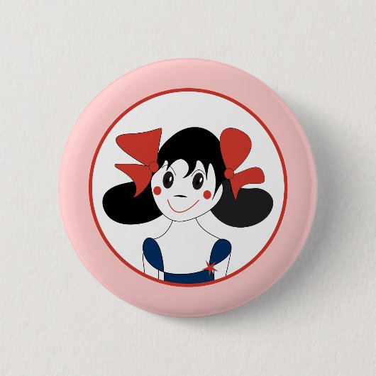 Happy Girl Button (Vorderseite)