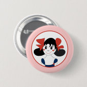 Happy Girl Button (Vorne & Hinten)