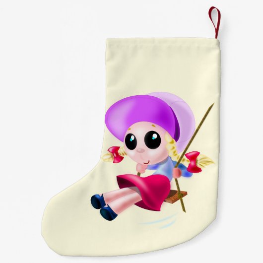 Happy Girl Christmas Strumpf Kleiner Weihnachtsstrumpf (Rückseite)