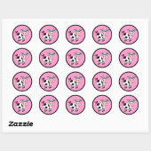 Happy Girl Cow Stickers (Blatt)