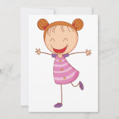 Happy Girl Einladung (Vorderseite)