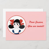 Happy Girl Einladung (Vorne/Hinten)