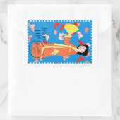 Happy Girl Japan Briefmarke Art Decorative Sticker (Tasche)