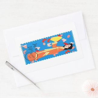 Happy Girl Japan Briefmarke Art Decorative Sticker