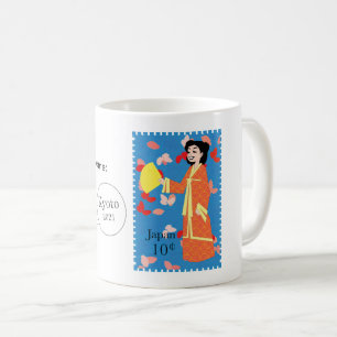 Happy Girl Japan Briefmarke Kunst individuelle Tas Kaffeetasse