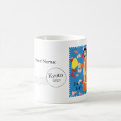 Happy Girl Japan Briefmarke Kunst individuelle Tas Kaffeetasse (Mittel)