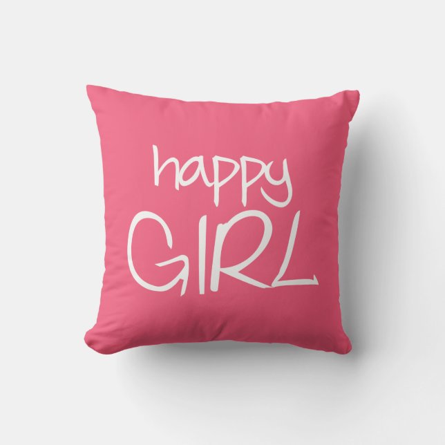 Happy Girl Kissen (Vorderseite)
