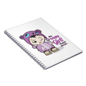 Happy Girl Notebook Notizblock (Rechte Seite)