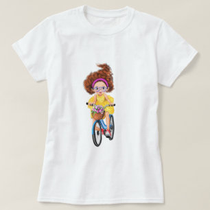 Happy Girl on a Bike T - Shirt Gift