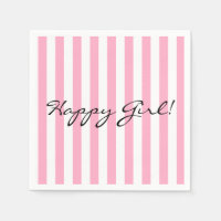 Happy Girl Paper Napkin