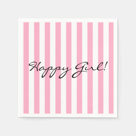 Happy Girl Paper Napkin Serviette (Vorderseite)