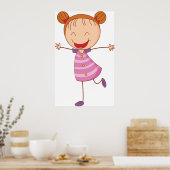 Happy Girl Poster (Küche)