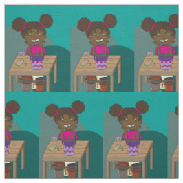 Happy Girl Starring bei Seedling Print Fabric Stoff