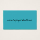 Happy Girl Strickkarten Visitenkarten (Rückseite)