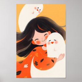 Happy Girl und Ghost Poster