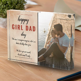 Happy Girl Vater Watercolor Vater Tag Fotoblock