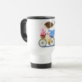 Happy Girl Wir haben Bike Travel Mug Romantic Love Reisebecher (Vorderseite Links)